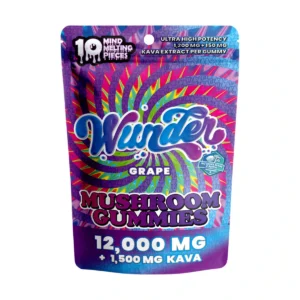 Wunder Mushroom Gummies + Kava — Grape — 10ct